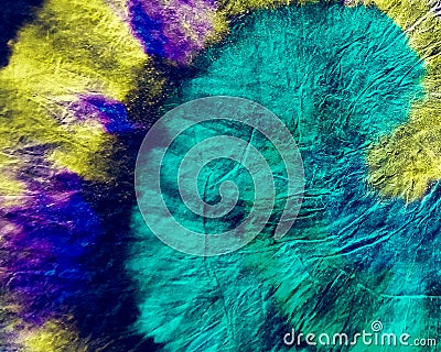 Green Spiral Tie Dye Batik. Indigo Swirl Watercolor Splash. Beige Rough Art Print. Violet Dirty Background. Coral Hippie Backgroun Stock Photo