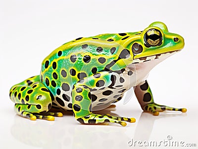 Green spotted frog Made With Generative AI illustration Cartoon Illustration