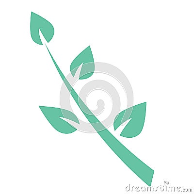 Green sprig logo clip art Vector Illustration