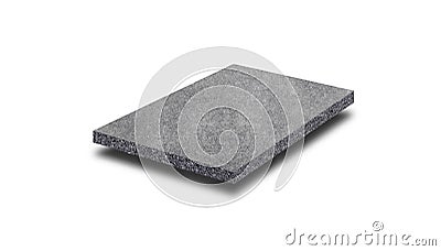 Asphalt straight street roadway texture surface isolated on white background. Clipping path Stock Photo