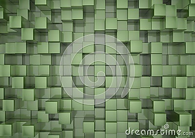 Green squares background Stock Photo