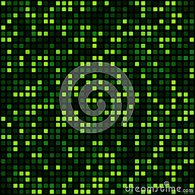 Green squares technology pattern Vector Illustration