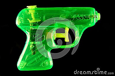 Green Squirt Gun Stock Photo