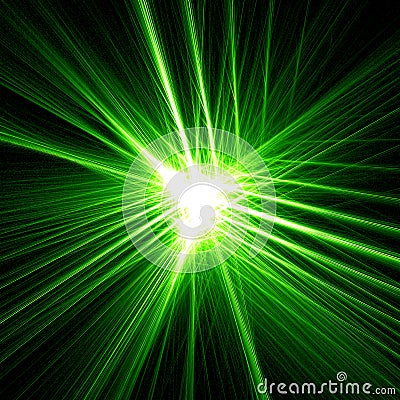 Green star light Stock Photo