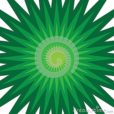 Green Starburst Vector Illustration