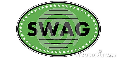 Green sticker swag Vector Illustration