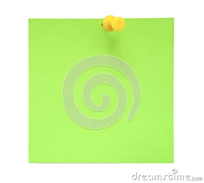 Green sticky note Stock Photo