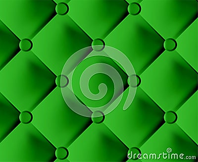 Green stylish fabric with knobs Vector Illustration
