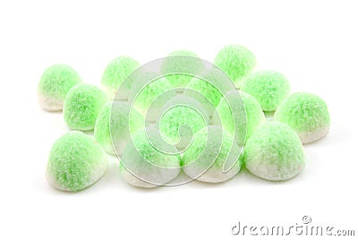 Green sugar candy sweets Stock Photo