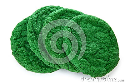 Green Sugar Cookie Stock Photo