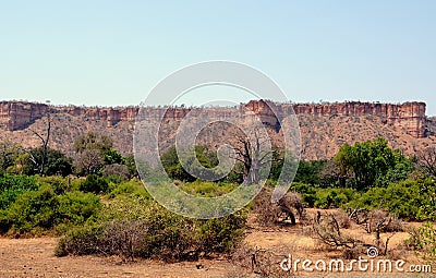 The stretched out famous Chilojo cliffs Stock Photo