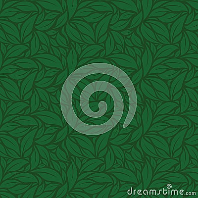 Green summer leaves. vector green pattern Vector Illustration