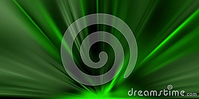 Green Sunburst Pattern Background. Rays. Radial Summer Banner Stock Photo