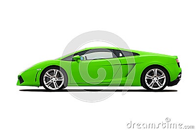 Green supercar Stock Photo