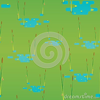 Green swamp Vector Illustration