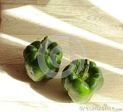 Green sweet pepper Stock Photo