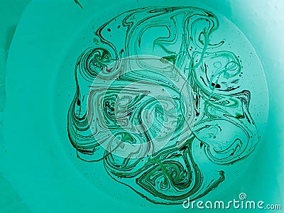 green swirls in the shape of a sphere. to use as a background for various content Stock Photo