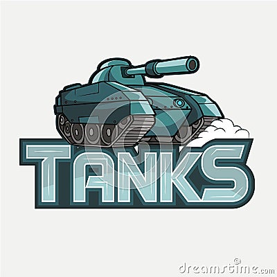 Green Tanks Color Logo Illustration Design Vector Illustration