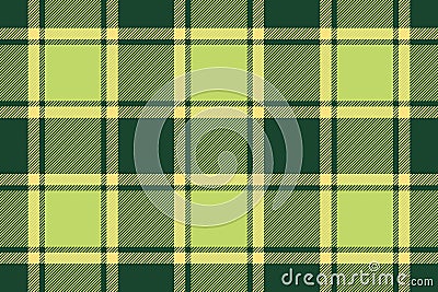 Green tartan plaid seamless texture Vector Illustration