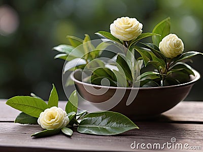 Green Tea (Camellia sinensis) Stock Photo