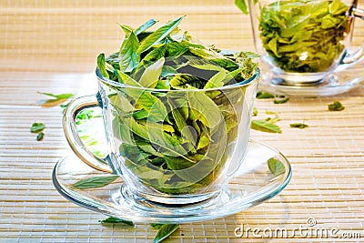 Green tea freshness Stock Photo