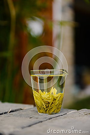 One of the three largest non-alcoholic beverages in the world for Chinese green tea Stock Photo