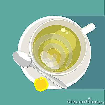 Green tea Vector Illustration