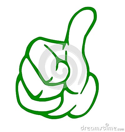 Green Thumb Up Stock Photo