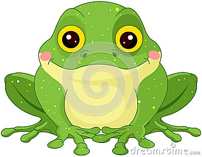 Green Toad Vector Illustration