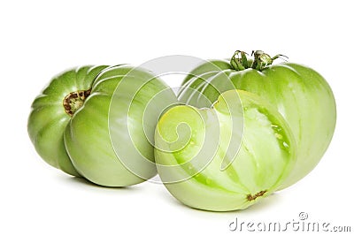 Green tomatoes Stock Photo