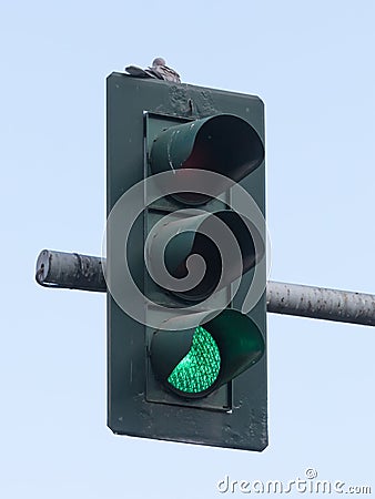 Green traffic light Editorial Stock Photo