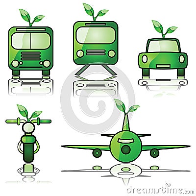 Green transportation Vector Illustration