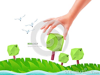 Green tree ecology Stock Photo