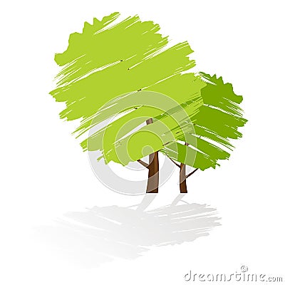 Green Tree icon Vector Illustration