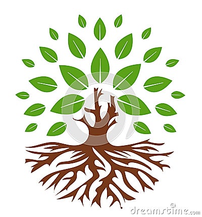 Green Tree Logo Vector Illustration