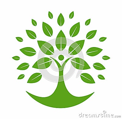 Green Tree Logo Vector Illustration