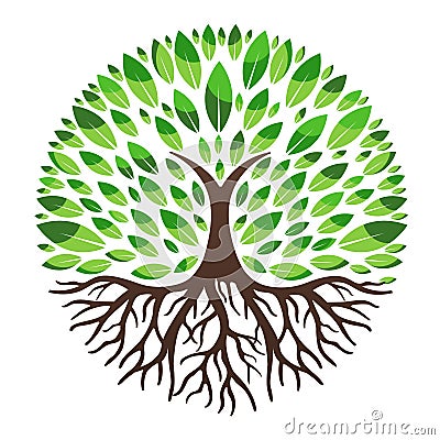 Green Tree Logo Vector Illustration
