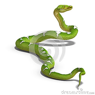 Green tree python Stock Photo