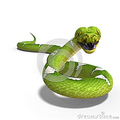 Green tree python Stock Photo