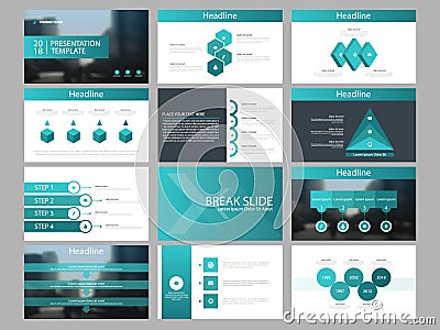 Green triangle Bundle infographic elements presentation template. business annual report, brochure, leaflet, advertising flyer, Vector Illustration