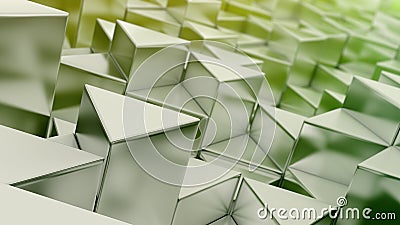 Green triangles background Stock Photo