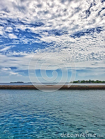 Sea view from male city Stock Photo