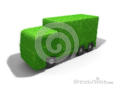 Green Truck Stock Photo