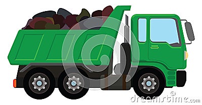 Green truck Vector Illustration