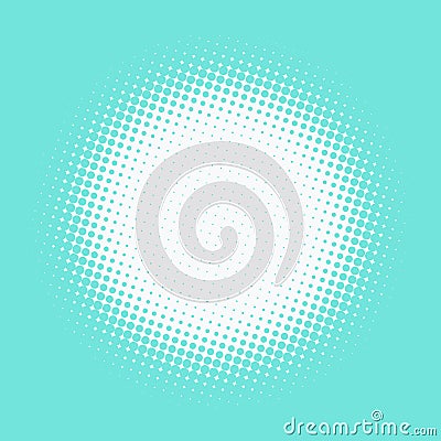 Green turquoise halftone dots comic book art pop background. Stock Photo