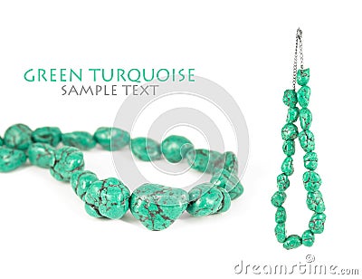 Green Turquoise Necklace Stock Photo