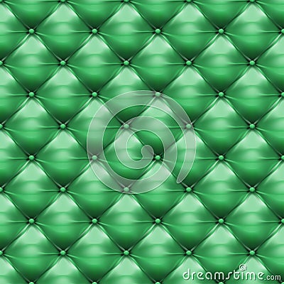 Green upholstery leather pattern background Vector Illustration