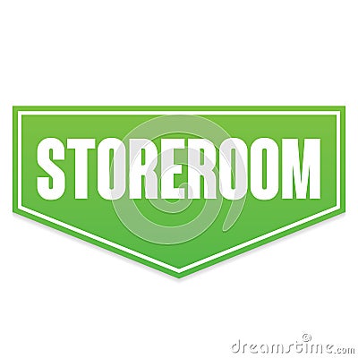 Green vector banner storeroom Vector Illustration