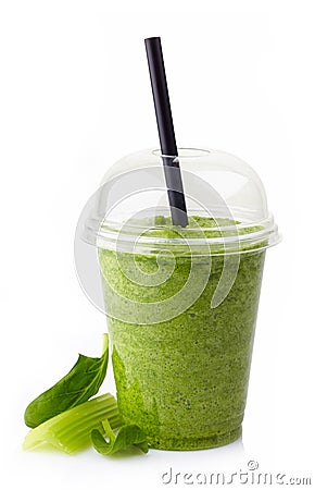 Green vegetable smoothie Stock Photo