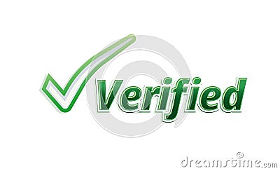 Green Verified Logo badge with check list icon Vector Illustration